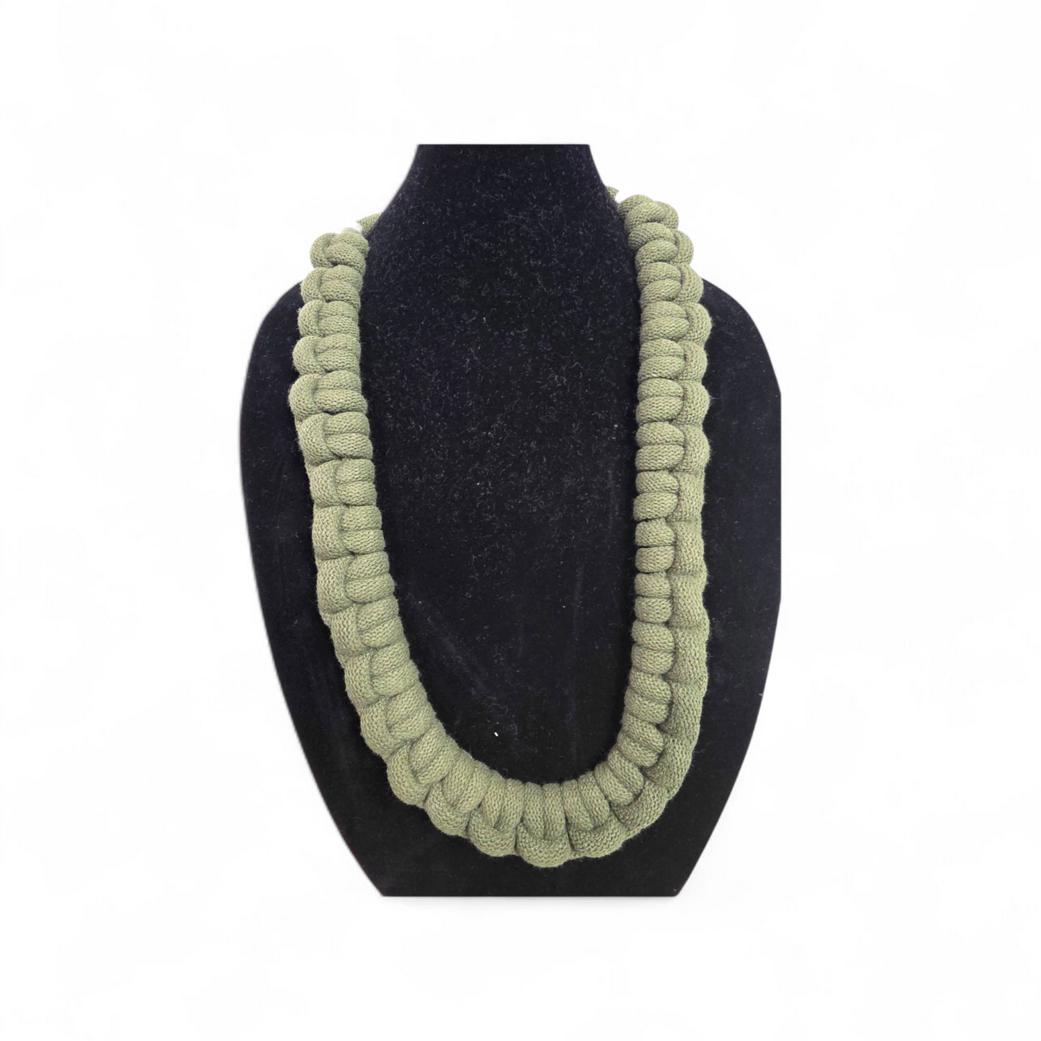 Olive Full Corded Macrame Necklace