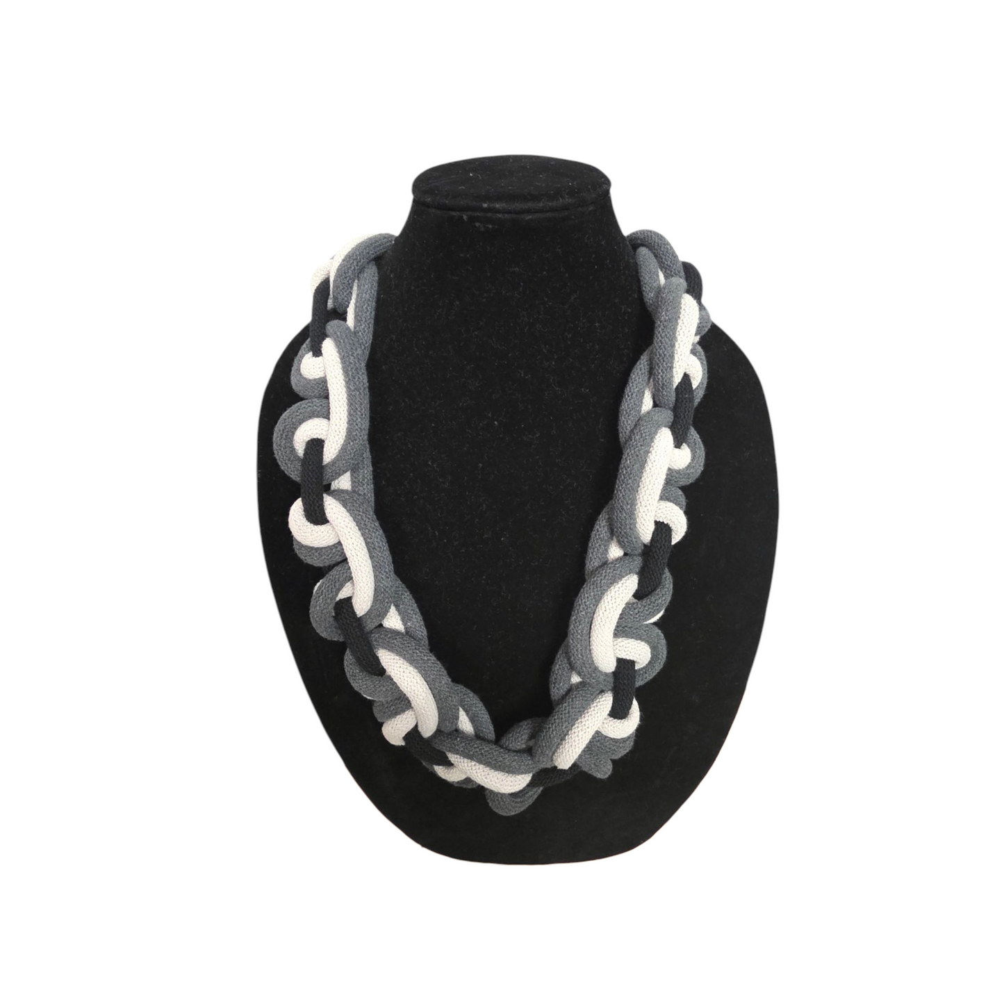 Tri-Colored Full Corded Macrame Necklace