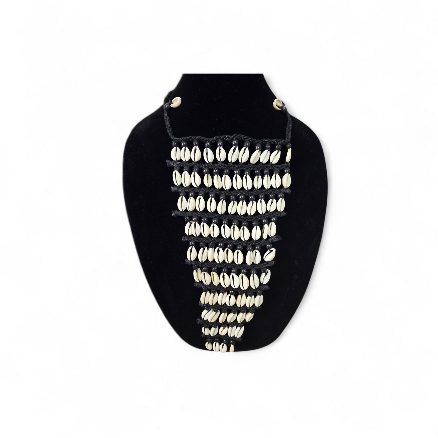 Long Bib Cowrie Necklace