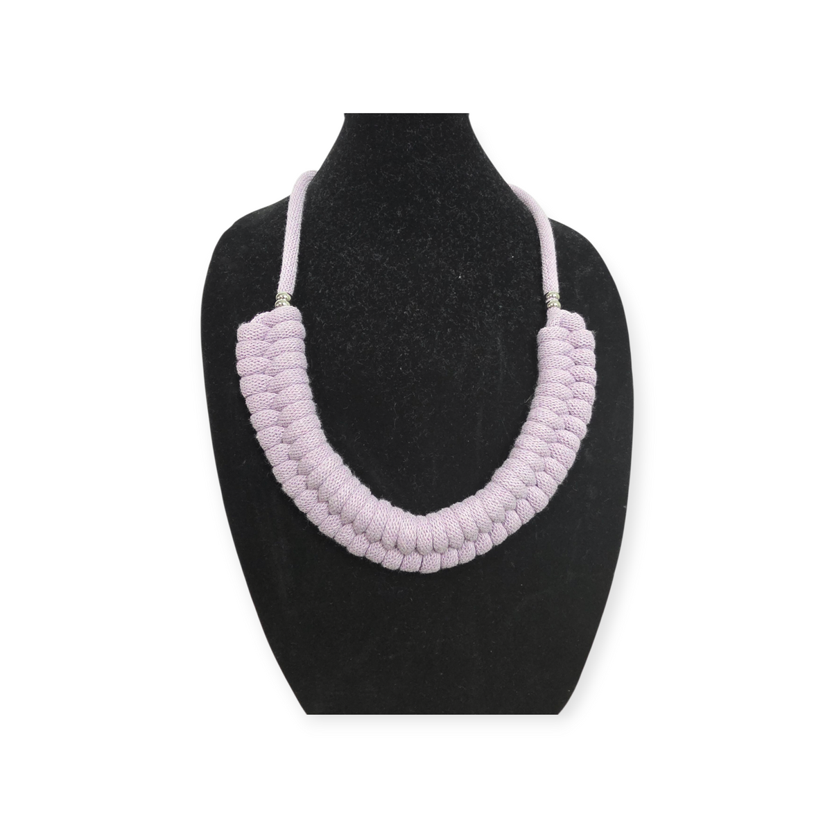 Periwinkle Tight Corded Macrame Necklace