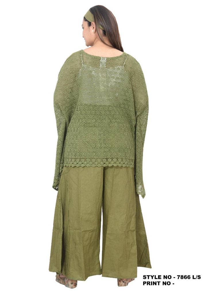 Linen Pant & Blouse Set