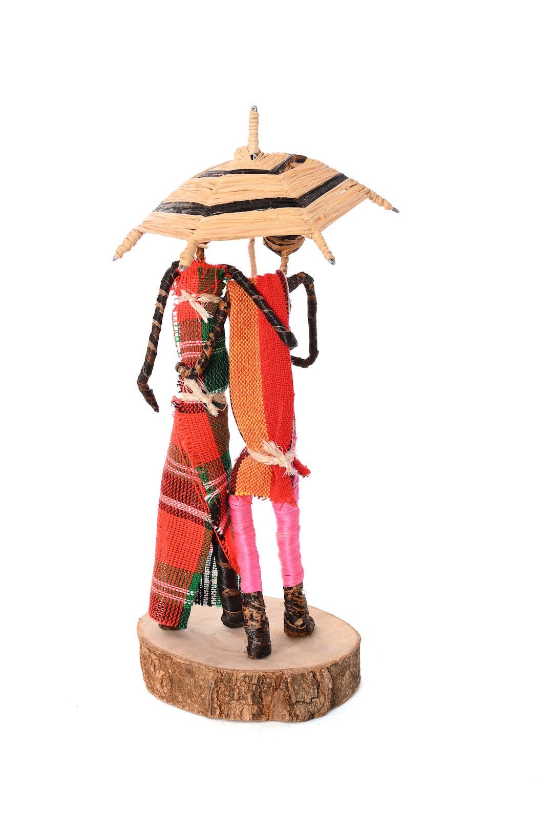 Banana Fiber Strolling Couple Sculpture