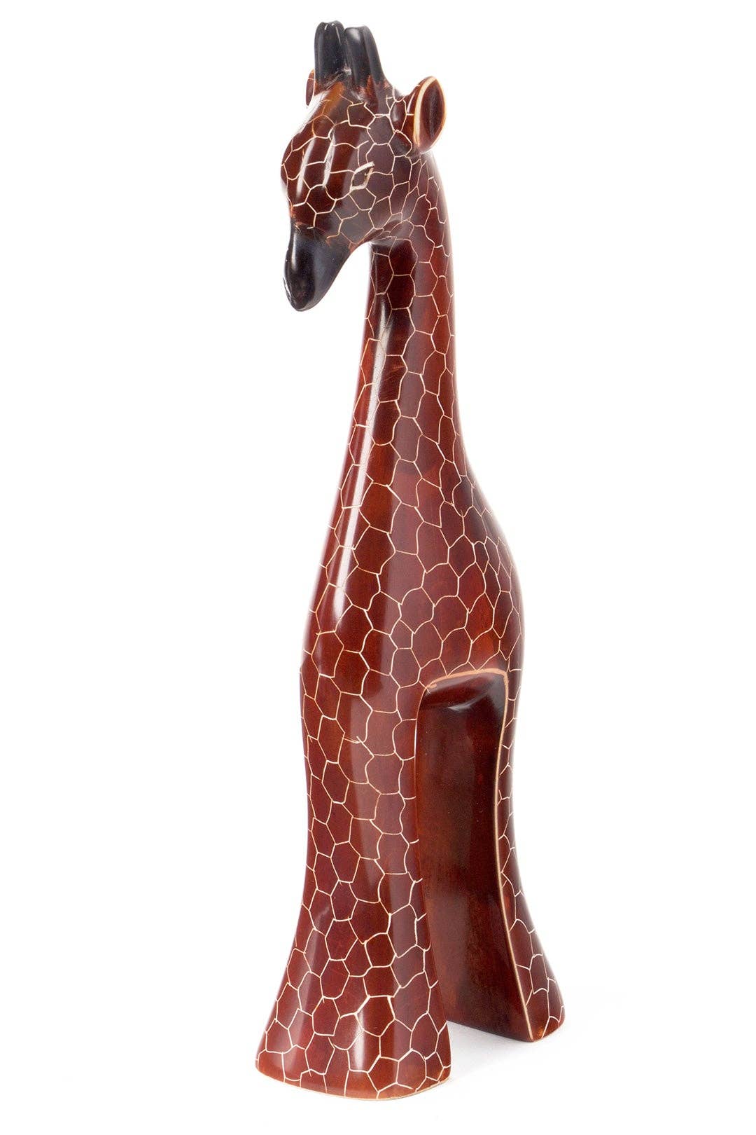 Kenyan Soapstone Stately Giraffe Sculptures