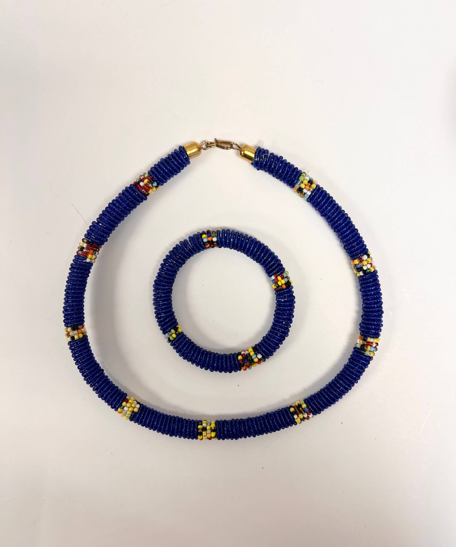 Maasai Necklace and Bracelet set, beaded