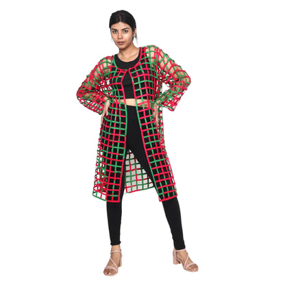 Women's Printed Cage Duster