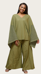Linen Pant & Blouse Set