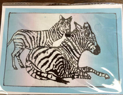 Hand-painted Greeting Cards Set, One-of-a-kind Giraffe, Zebra, Elephant, Rhino & Masai Designs, Fair Trade from Kenya
