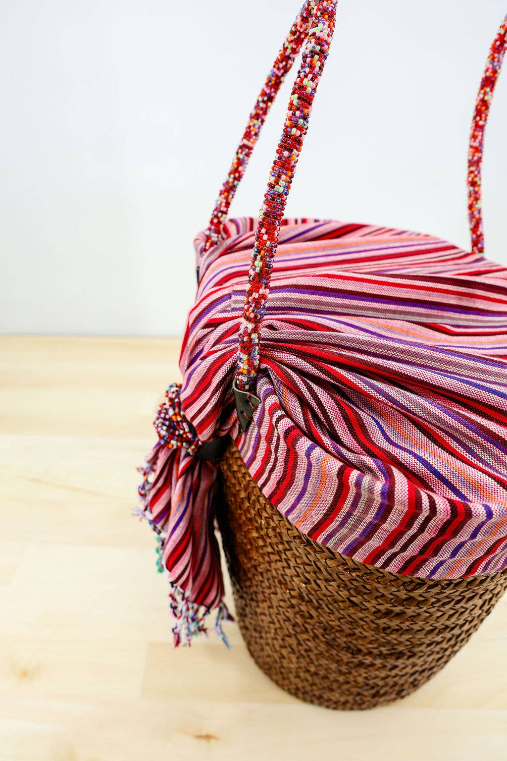 Kikapu Lamu Caramel Tote Basket