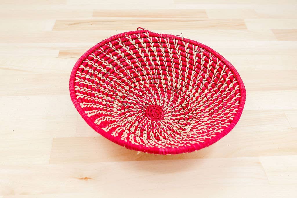 Green Raffia Fruit Basket