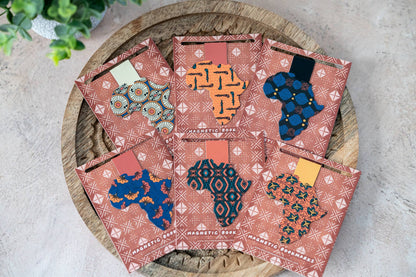 African Print Ankara Magnetic Bookmarks - Diamonds
