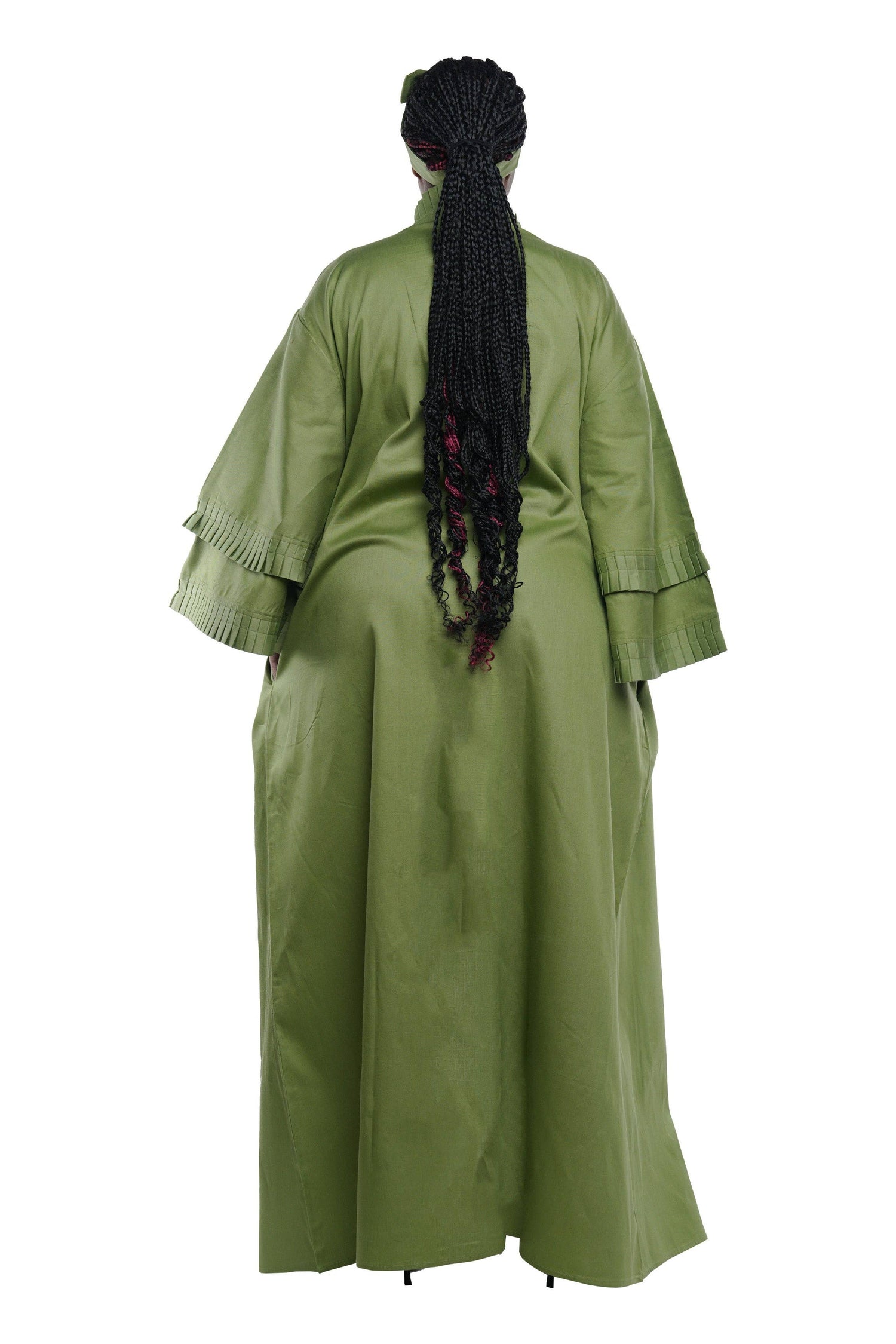 African Women Green Long Kimono | Duster | Robe | One Size