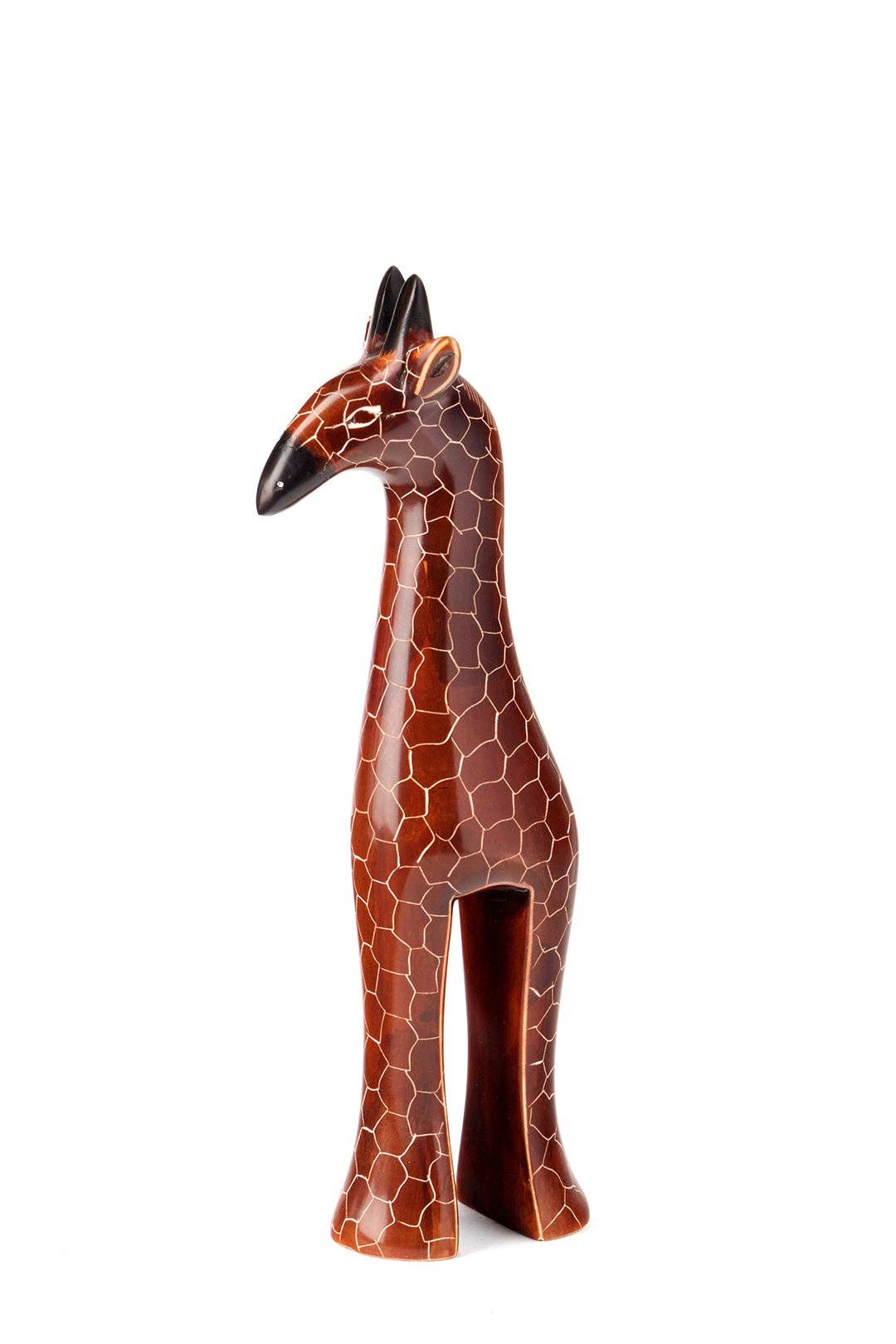 Kenyan Soapstone Stately Giraffe Sculptures