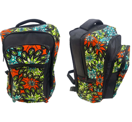 African Print Backpack | Laptop Bag