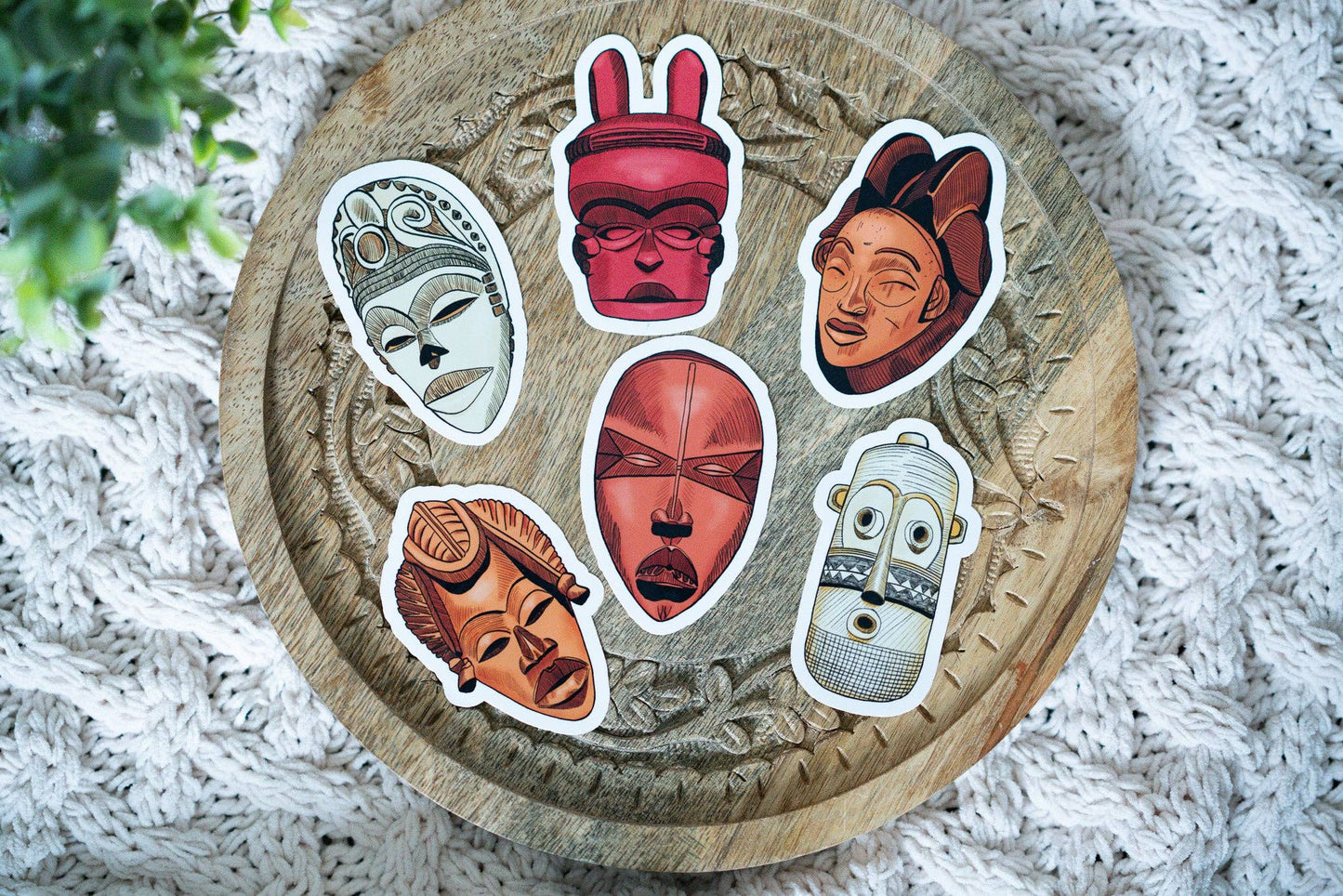 African Masks Stickers