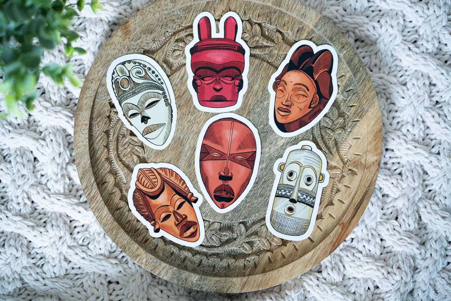 African Masks Stickers