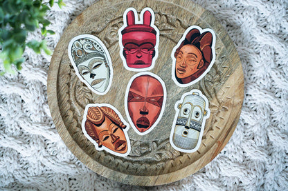 African Masks Stickers
