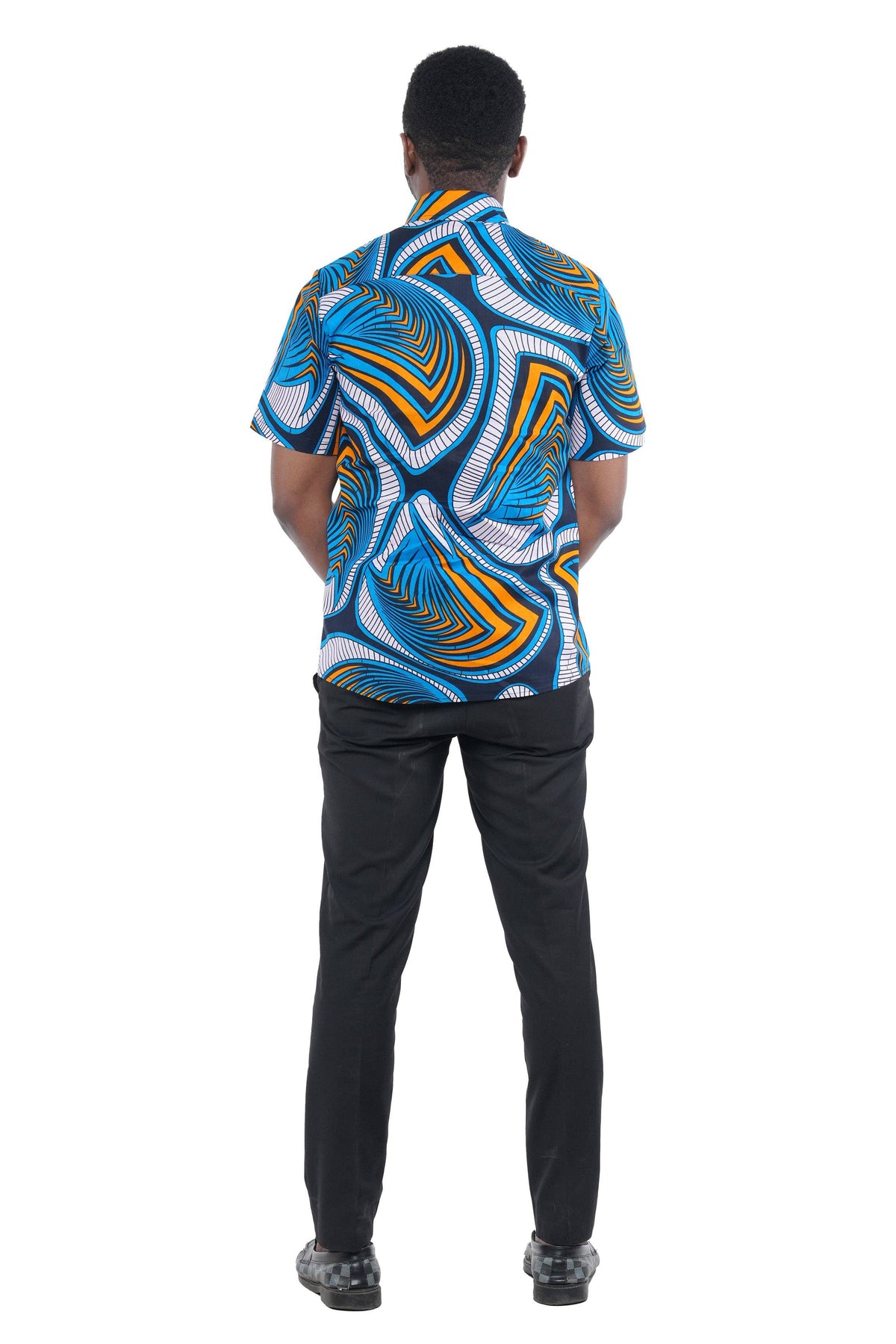 African Ankara Half Sleeves Casual Cotton Shirt For Men