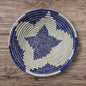 African Wall Basket / Bowl, sweet grass, multi-color