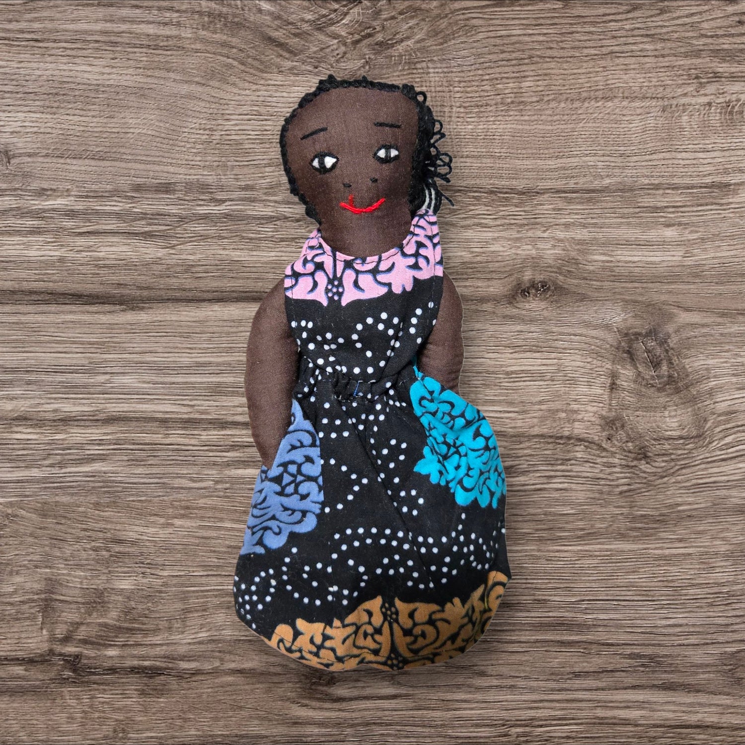 African Cloth Black Doll