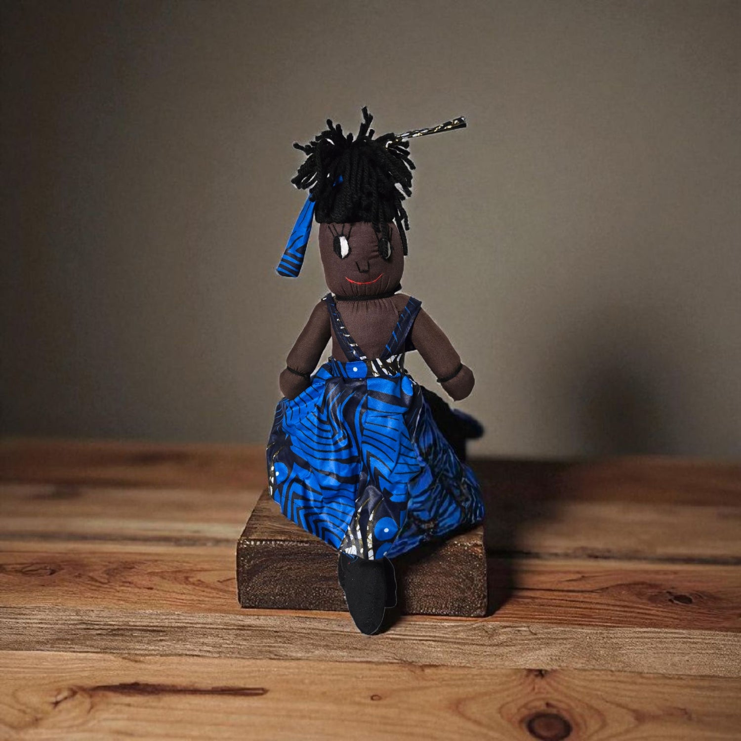 African Cloth Black Doll